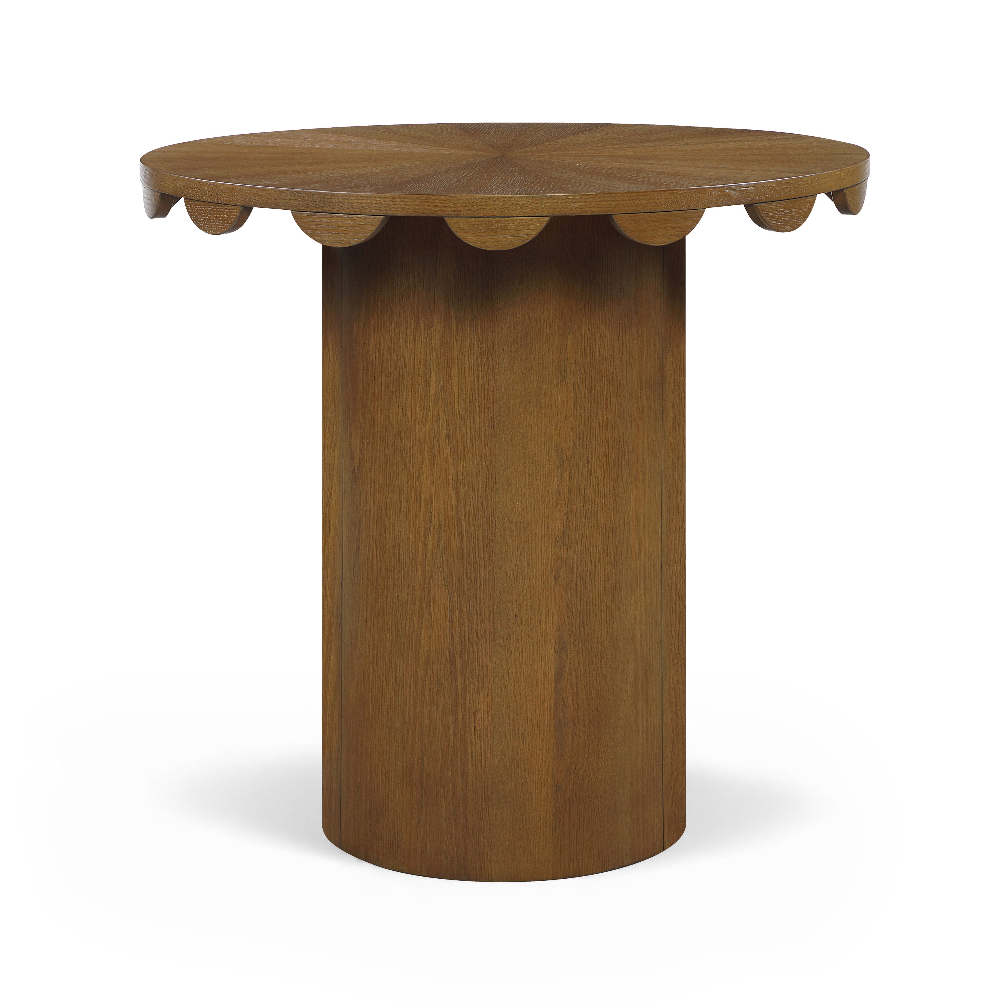 Devonne Brown Solid Wood And Natural Cane Counter Height Table