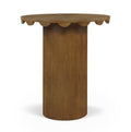 Devonne Brown Solid Wood And Natural Cane Bar Height Table