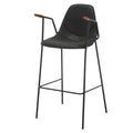 Tanner Mid Century Barstool in Black
