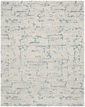 CK009 Sculptural Teal Modern Wool Area Rug