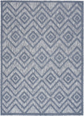 Versatile Denim Blue Modern Polypropylene Area Rug