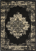 Grafix Black Vintage Polypropylene Area Rug