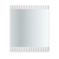 Malvern White Wood Veneer And Stainless Steel Base Mirror