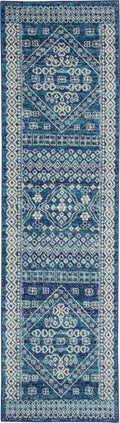 Passion Navy Blue Bohemian Polypropylene Area Rug
