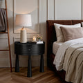 Naxos 23.75" Acacia Veneer And Solid Wood Nightstand