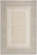Glitz Ivory Modern Polyester Area Rug