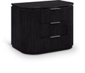 Athenais 30" Solid Wood And Oak Veneer Nightstand