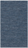 Washable Solutions Navy Blue Modern Polypropylene Area Rug