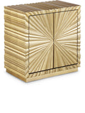 Geraldine Gold Wood Side Table