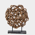 Twisted Table Top Decor II – Rattan, Teak & Iron Accent