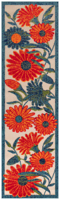 Aloha Ivory Multicolor Outdoor Polypropylene Area Rug