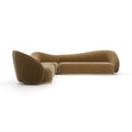 Kalahari 3-Piece Sectional – Luxurious Camel Velvet Sofa