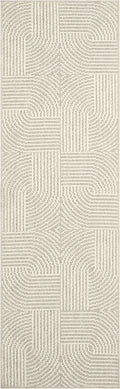 Natural Texture Beige Ivory Modern Polyester Area Rug