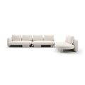 Overlap L Bumper Sectional Ecru