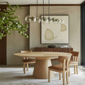 Fortuna 90" Natural Oak Veneer Dining Table