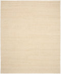 Pure Rows Ivory Beige Farmhouse Wool Area Rug