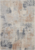 Rustic Textures Beige Grey Modern Polypropylene Area Rug