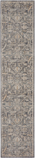 Lynx Navy Multicolor Vintage Polyester Area Rug
