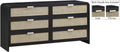 Rodez Solid Wood And Natural Cane Wood Dresser