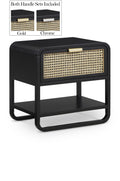 Rodez 24" Solid Wood And Natural Cane Nightstand