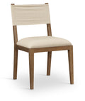 Bayonne Linen Textured Performance Fabric Upholstered Dining Side Chair