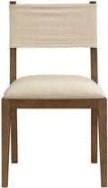 Bayonne Linen Textured Performance Fabric Upholstered Dining Side Chair