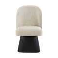 Lucerne Linen Textured Fabric Upholstered Swivel Dining Side Chair