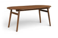 Kingston 71" Brown Solid Wood And Walnut Veneer Dining Table