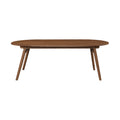 Kingston 86.75" Brown Solid Wood And Walnut Veneer Dining Table