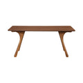 Genevieve 71" Brown Solid Wood And Walnut Veneer Dining Table