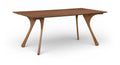 Genevieve 71" Brown Solid Wood And Walnut Veneer Dining Table