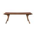 Genevieve 86.75" Brown Solid Wood And Walnut Veneer Dining Table