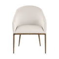 Faye Linen Textured Performance Fabric Upholstered Dining Arm Chair