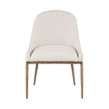 Faye Linen Textured Performance Fabric Upholstered Dining Side Chair