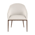 Faye Linen Textured Performance Fabric Upholstered Dining Arm Chair