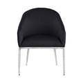 Faye Linen Textured Performance Fabric Upholstered Dining Arm Chair