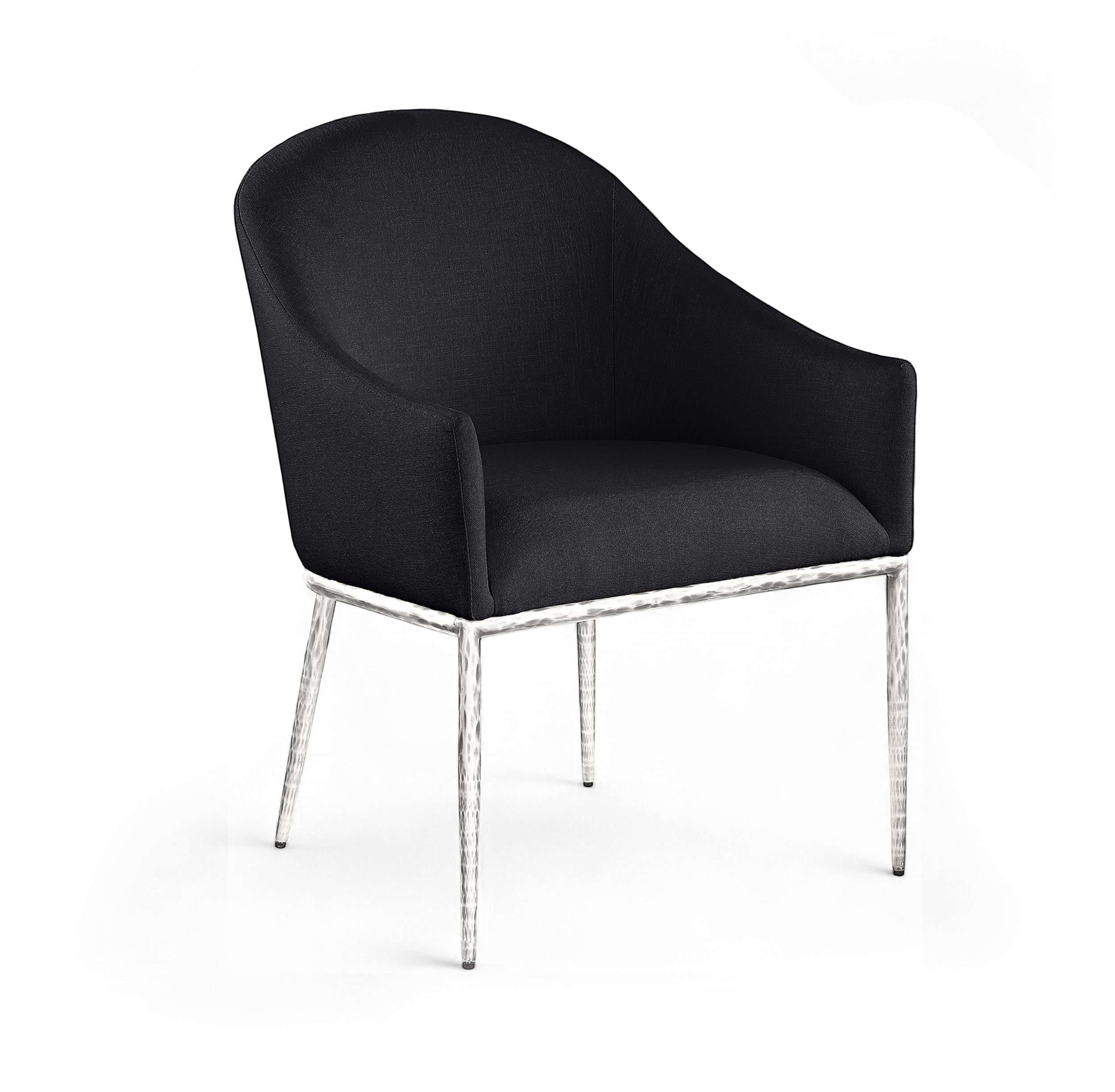 Faye Linen Textured Performance Fabric Upholstered Dining Arm Chair
