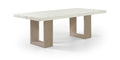 Ancona 84" White Genuine Marble Dining Table