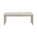 Ancona Beige Fabric Upholstered Bench