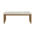 Ancona Beige Fabric Upholstered Bench