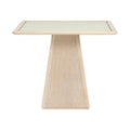Augustine 36" Natural Glass And Cane Top With Solid Wood Base Dining / Game Table