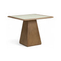 Augustine 36" Brown Glass And Cane Top With Solid Wood Base Dining / Game Table