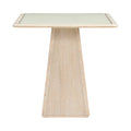 Augustine Natural Glass And Cane Top With Solid Wood Base Counter Height Table