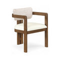 Pippa Vegan Leather and Linen Textured Fabric Upholstered Dining Chair