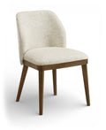 Trapani Linen Textured Fabric Upholstered Dining Chair
