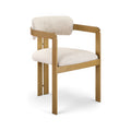 Axelle Linen Textured Fabric Upholstered Dining Chair