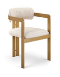Axelle Linen Textured Fabric Upholstered Dining Chair