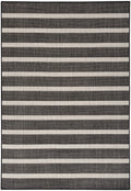 Positano Black Ivory Modern Polypropylene Area Rug