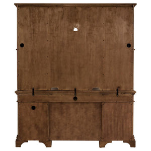 Hartshill Credenza with Hutch in Burnished Oak