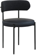 Bernice Vegan Leather And Boucle Fabric Upholstered Dining Chair